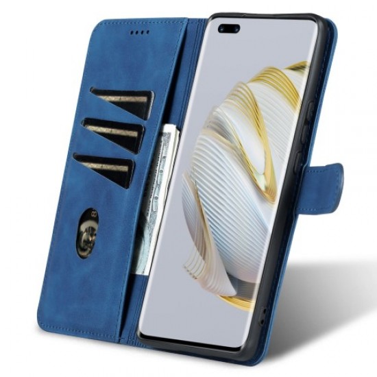 AZNS For Huawei nova 10 4G PU Leather All-round Protection Phone Cover Stand Wallet Case - Blue Huawei Cases Mobile