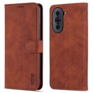 AZNS For Huawei nova 10 4G PU Leather All-round Protection Phone Cover Stand Wallet Case - Brown