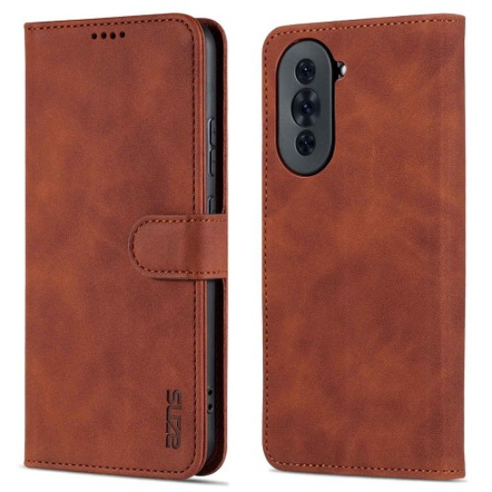 AZNS For Huawei nova 10 4G PU Leather All-round Protection Phone Cover Stand Wallet Case - Brown Huawei Cases Mobile