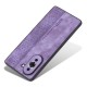 AZNS Cell Phone Case for Huawei nova 10 4G. PU Leather Coated TPU Stylish Pattern Imprinted Phone Cover - Purple Huawei Cases Mobile