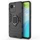 For Realme C30 4G Anti-wear Anti-scratch Ring Kickstand Phone Case Soft TPU Hard PC Anti-slip Rugged Back Cover - Black Oppo Realme Cases Mobile