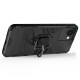 For Realme C30 4G Anti-wear Anti-scratch Ring Kickstand Phone Case Soft TPU Hard PC Anti-slip Rugged Back Cover - Black Oppo Realme Cases Mobile