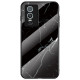 Marble Pattern Phone Case TPU Frame Tempered Glass PC Back Cover Shell for vivo Y76 5G - Black Marble Vivo mobile Cases