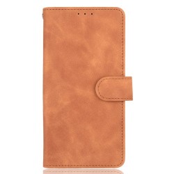 Θήκη Πορτοφόλι με Βάση Στήριξης (Όψη Δέρματος) για Motorola Moto G60 / Moto G40 Fusion - Καφέ