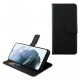 Wallet Stand Design Leather Cover Case for Samsung Galaxy S21 FE / S21 Fan Edition - Black Samsung Cases Mobile