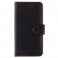 Tactical Θήκη Πορτοφόλι με Βάση Στήριξης (Όψη Δέρματος) για Samsung Galaxy A12 - Μαύρο