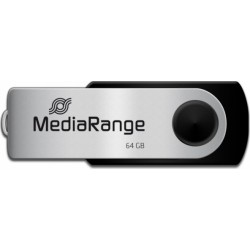 Flash Drive MediaRange MR912 64GB USB 2.0 - Black/Silver Flash Drive MediaRange MR912 64GB USB 2.0 - Black/Silver