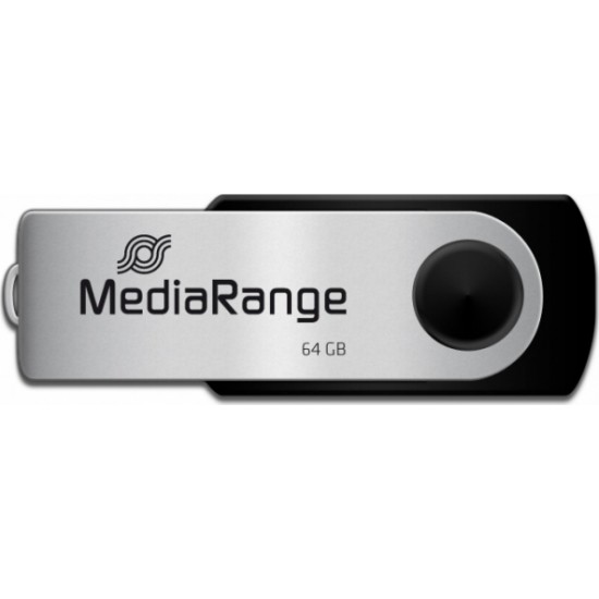 Flash Drive MediaRange MR912 64GB USB 2.0 - Black/Silver Memory Cards & USB Sticks