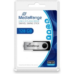Flash Drive MediaRange MR913 128GB USB 2.0 - Black/Silver