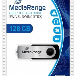 Flash Drive MediaRange MR913 128GB USB 2.0 - Black/Silver Flash Drive MediaRange MR913 128GB USB 2.0 - Black/Silver
