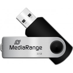 Flash Drive MediaRange MR911 32GB USB 2.0 - Black/Silver Flash Drive MediaRange MR911 32GB USB 2.0 - Black/Silver