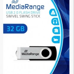 Flash Drive MediaRange MR911 32GB USB 2.0 - Black/Silver Flash Drive MediaRange MR911 32GB USB 2.0 - Black/Silver