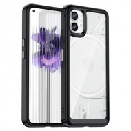 Anti-drop Phone Case for Nothing phone (1) 5G, Scratch-resistant Hybrid TPU + Acrylic Back Cover - Black
