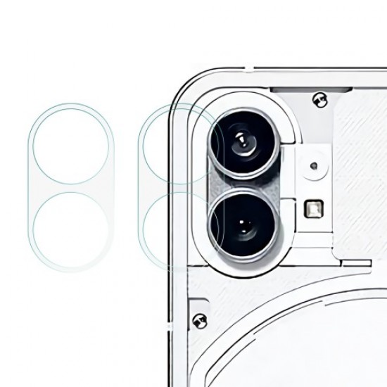 For Nothing phone (1) 5G 2Pcs / Set HD Camera Lens Protector No Bubble 3D Arc Edge Tempered Glass Lens Film Nothing Screen Protectors