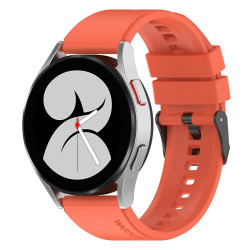 For Samsung Galaxy Watch 5 40mm / 44mm / Watch 5 Pro 45mm Sport Band 20mm Breathable Silicone Strap Replacement Wristband - Orange For Samsung Galaxy Watch 5 40mm / 44mm / Watch 5 Pro 45mm Sport Band 20mm Breathable Silicone Strap Replacement Wristband - Orange