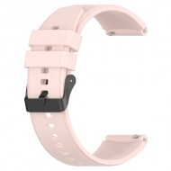 Μπρασελέ Σιλικόνης με Μεταλλικό Κλείστρο για Samsung Galaxy Watch 5 40mm / 44mm / Watch 5 Pro 45mm Sport Band 20mm - Ροζ