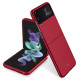 For Samsung Galaxy Z Flip4 5G Scratch Resistant Hard PC Phone Case Rubberized Matte Protective Cover - Red Samsung Cases Mobile