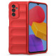 For Samsung Galaxy M13 4G Precise Cutout Anti-drop Protective Phone Cover Rugged Back TPU Case - Red Samsung Cases Mobile