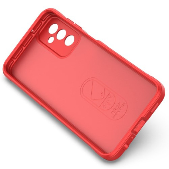 For Samsung Galaxy M13 4G Precise Cutout Anti-drop Protective Phone Cover Rugged Back TPU Case - Red Samsung Cases Mobile