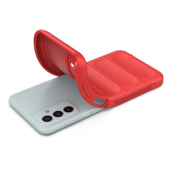 For Samsung Galaxy M13 4G Precise Cutout Anti-drop Protective Phone Cover Rugged Back TPU Case - Red Samsung Cases Mobile