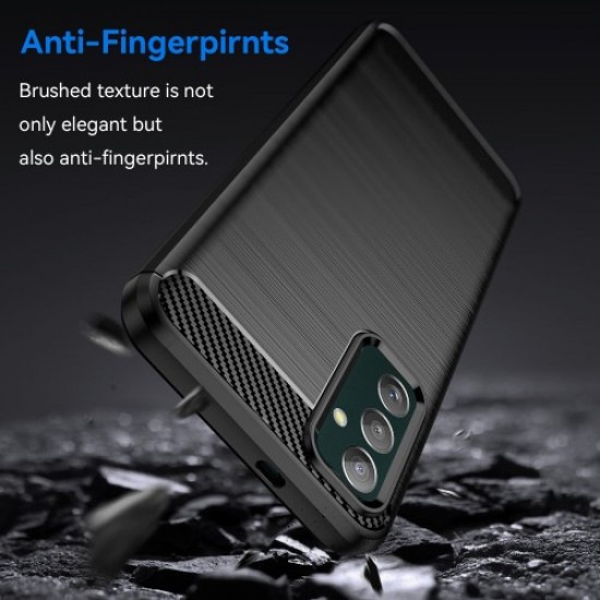 Θήκη Σιλικόνης Carbon Fiber Ενισχυμένη για Samsung Galaxy M13 4G - Μαύρο Samsung Θήκες Κινητών