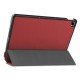 Trifold Stand PU Leather Hard PC Inner Shockproof Protective Tablet Cover for Realme Pad 10.4 - Wine Red Oppo Realme Tablet Cases