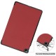 Trifold Stand PU Leather Hard PC Inner Shockproof Protective Tablet Cover for Realme Pad 10.4 - Wine Red Oppo Realme Tablet Cases