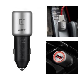 Φορτιστής Αυτοκινήτου 5V 6A για Γρήγορη Φόρτιση και Warp Charge 30 με Θύρα USB - Μαύρο/Ασημί