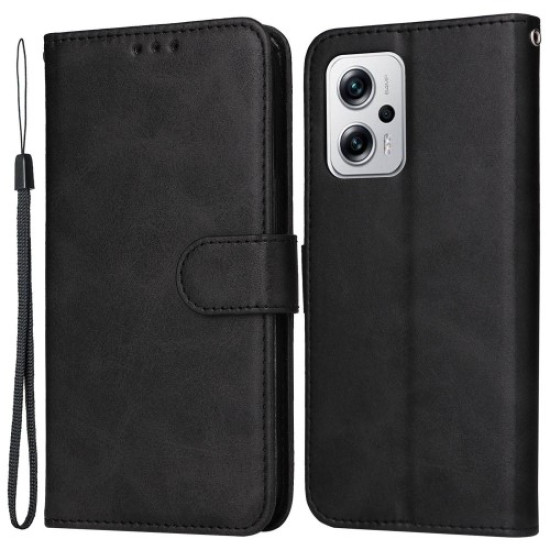 For Xiaomi Redmi Note 11T Pro 5G / Note 11T Pro+ 5G / Poco X4 GT 5G Wallet Magnetic Phone Cover Stand PU Leather Anti-wear Folio Phone Case - Black XIAOMI Cases Mobile