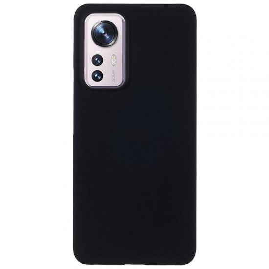 For Xiaomi 12 Lite 5G Rubberized Glossy Surface Phone Shell Wear-resistant Durable Hard PC Case - Black XIAOMI Cases Mobile