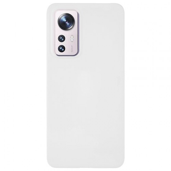 For Xiaomi 12 Lite 5G Rubberized Glossy Surface Phone Shell Wear-resistant Durable Hard PC Case - White XIAOMI Cases Mobile