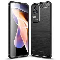 Θήκη Σιλικόνης Carbon Fiber Ενισχυμένη για Xiaomi Poco F4 5G / Redmi K40S 5G - Μαύρο