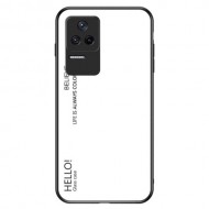 Θήκη Σιλικόνης TPU με Γυάλινη Πλάτη για Xiaomi Poco F4 5G / Redmi K40S 5G - Λευκό