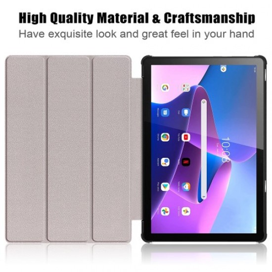 For Lenovo Tab M10 (Gen 3) 10.1 inch 328F Pattern Printing Auto Wake/Sleep PU Leather Case Trifold Stand Folio Cover - Don't Touch Me Lenovo Cases Mobile Tablet