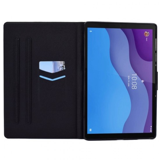For Lenovo Tab M10 (Gen 3) TB-328F B2 Pattern Printing Stand Protective Case Auto Sleep/Wake Function PU Leather Smart Cover with Card Slots - Butterflies Lenovo Cases Mobile Tablet