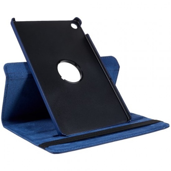 For Lenovo Tab M10 Plus (Gen 3) 10.6 inch 125F/128F Leather Tablet Case 360-degree Rotating Shockproof Protective Cover with Horizontal/Vertical View Stand - Dark Blue Lenovo Cases Mobile Tablet