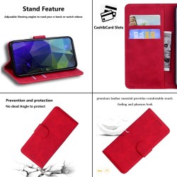 Wallet Phone Case for Motorola Moto G22 / Moto E32s 4G Flip Folio Protective Cover Shockproof TPU Inner Phone Shell with Stand - Red Wallet Phone Case for Motorola Moto G22 / Moto E32s 4G Flip Folio Protective Cover Shockproof TPU Inner Phone Shell with Stand - Red