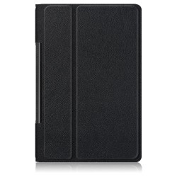 Plain PU Leather Good Shock-Absorption Tablet Cover with Kickstand for Lenovo Yoga Tab 11 - Black Plain PU Leather Good Shock-Absorption Tablet Cover with Kickstand for Lenovo Yoga Tab 11 - Black