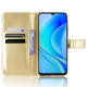 Crazy Horse Texture Case for Huawei nova Y70 4G/nova Y70 Plus 4G. Stand Wallet Feature PU Leather Anti-scratch Phone Cover Shell - Gold Huawei Cases Mobile