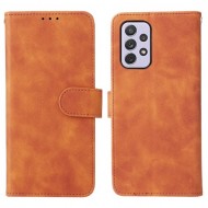 Θήκη Πορτοφόλι με Βάση Στήριξης (Όψη Δέρματος) για Samsung Galaxy A73 5G - Καφέ