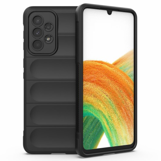 Cell Phone Cover Bag for Samsung Galaxy A73 5G. Drop Resistant TPU Rugged Back Phone Case - Black Samsung Cases Mobile