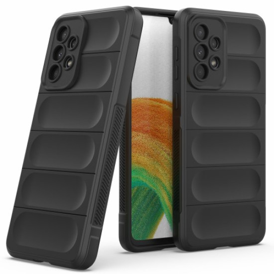 Cell Phone Cover Bag for Samsung Galaxy A73 5G. Drop Resistant TPU Rugged Back Phone Case - Black Samsung Cases Mobile