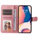 For iPhone 14 Pro Max 6.7 inch Calf Texture PU Leather Phone Full Protection Cover Magnetic Clasp Flip Stand Wallet Case - Rose Gold Apple Cases Mobile