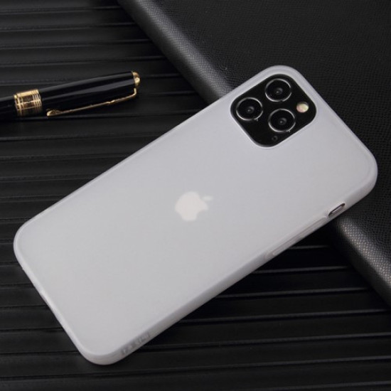 For iPhone 14 Pro Max 6.7 inch Matte TPU Phone Drop-proof Cover Anti-scratch Protective Case - Transparent White Apple Cases Mobile