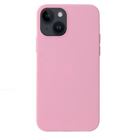 For iPhone 14 Plus Matte Surface Soft TPU Phone Back Cover Anti-drop Anti-fingerprint Case - Pink Apple Cases Mobile