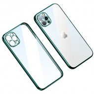 SULADA For iPhone 14 Pro 6.1 inch Ultra Slim Precise Cutouts TPU Phone Case Anti-drop Electroplating Straight Edge Phone Cover - Green