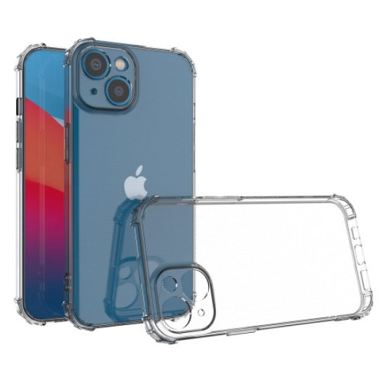 Θήκη Σιλικόνης TPU Ενισχυμένη για iPhone 14 6.1 - Διάφανο Apple Θήκες Κινητών