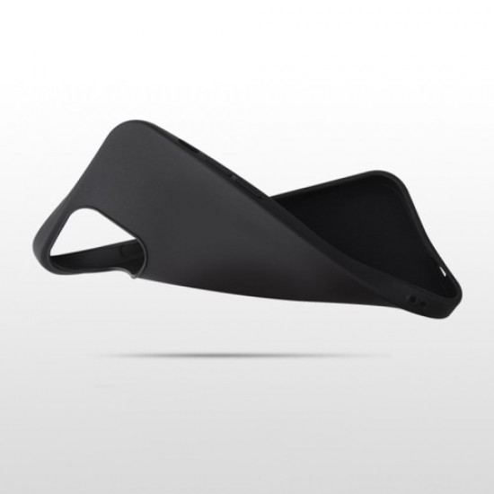 For iPhone 14 6.1 inch Matte Surface Flexible TPU Phone Cover Anti-drop Back Case - Black Apple Cases Mobile