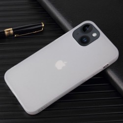 For iPhone 14 6.1 inch Matte Surface Flexible TPU Phone Cover Anti-drop Back Case - Transparent White