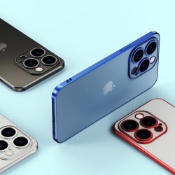 Protective Case for iPhone 14 6.1 inch Ultra-Thin Matte Phone Cover TPU Electroplating Slim Case - Transparent Protective Case for iPhone 14 6.1 inch Ultra-Thin Matte Phone Cover TPU Electroplating Slim Case - Transparent